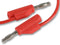 UNBRANDED JR9235-1M RED Test Lead, 4mm Banana Plug to 4mm Banana Plug, Red, 15 V, 4 A, 1 m