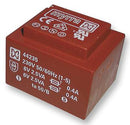 MYRRA 44235 Isolation Transformer, EI 42, 5 VA, 1 x 230V, 2 x 6V, 400 mA, PCB MOUNTED 44xxx Series