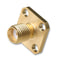 RADIALL R125403000 RF / Coaxial Connector, SMA Coaxial, Straight Flanged Jack, Solder, 50 ohm, Beryllium Copper