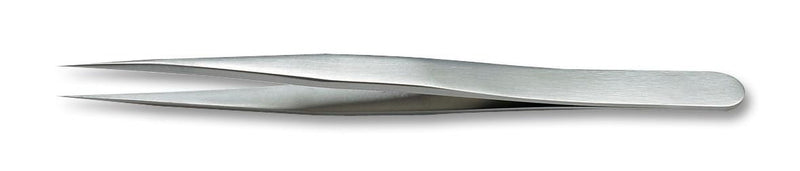 IDEAL-TEK 3 SA Tweezer, Precision, Fine, 120 mm, Stainless Steel Body, Stainless Steel Tip