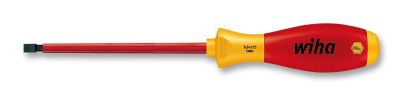 WIHA 320N-3 Screwdriver, Slotted, VDE, 100 mm Blade, 3 mm Tip, 204 mm Overall