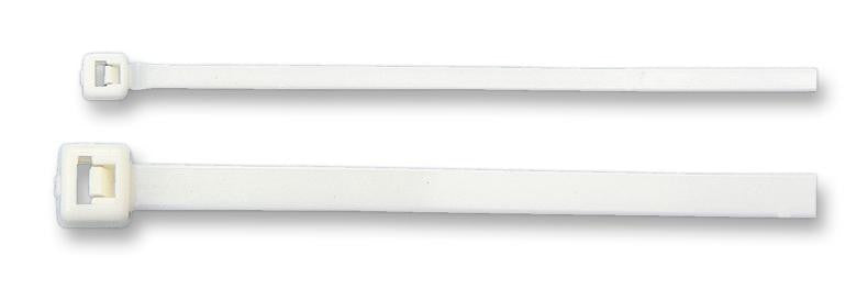 HELLERMANNTYTON T25L 100/PK Cable Tie, Nylon 6.6 (Polyamide 6.6), Natural, 240 mm, 2.8 mm, 65 mm