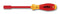 WIHA 322-5.5 Nut Driver, VDE Insulated, SoftFinish&reg; Handle, Chrome Vanadium Steel, 5.5mm x 236mm