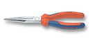 KNIPEX 26 12 200 200mm Straight Jaw Snipe Nosed Side Cutting Pliers with Plastic Coated Handles