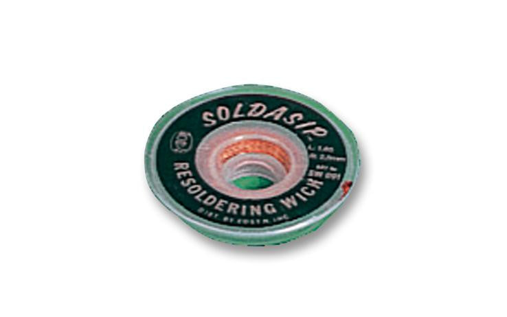 EDSYN SW091/1.3 Desoldering Braid, Soldasip&reg;, No-Clean, Halogen Free, Static Dissipative Bobbin, 1.3mm x 1.5m