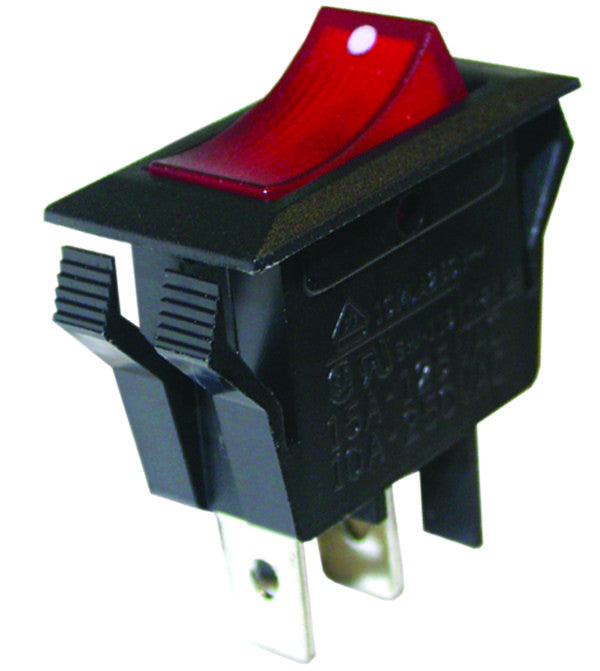 MULTICOMP SPC21177 SWITCH, ROCKER ILLUMINATED, SPST, 15A, 250V, RED