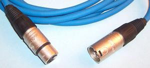 NEUTRIK CABLE 3M BLUE XLR Plug To Socket Lead, Nickel Plated Connectors, 3m Blue Cable