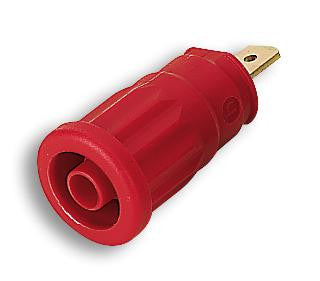 HIRSCHMANN TEST AND MEASUREMENT 972362101 Banana Test Connector, 4mm, Receptacle, Panel Mount, 32 A, 1 kV, Gold Plated Contacts, Red