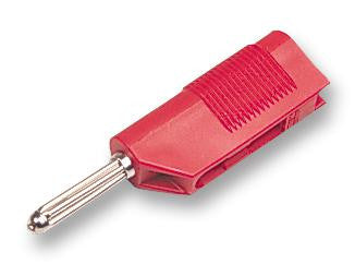 HIRSCHMANN TEST AND MEASUREMENT 930729101 Banana Test Connector, 4mm, Plug, Panel Mount, 30 A, 60 V, Nickel Plated Contacts, Red