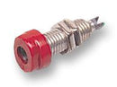 HIRSCHMANN TEST AND MEASUREMENT 930175101 Banana Test Connector, 4mm, Receptacle, Screw Mount, 16 A, 60 V, Nickel Plated Contacts, Red