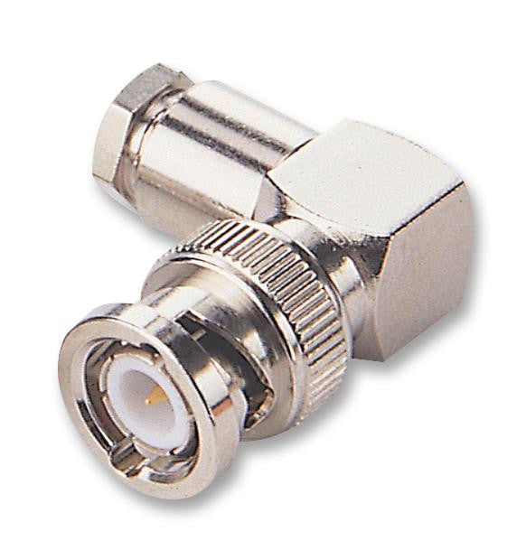 MULTICOMP 13-06-4 TGN RG174 RF / Coaxial Connector, BNC Coaxial, Right Angle Plug, Solder, 50 ohm, RG174, Brass