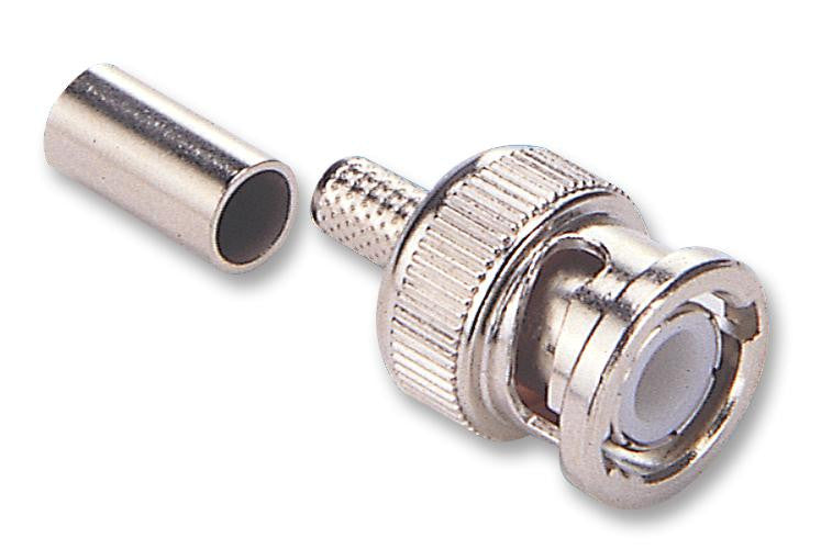 MULTICOMP 13-10-1 58U RF / Coaxial Connector, BNC Coaxial, Straight Plug, Crimp, 50 ohm, Essex 621715, RG58, Brass