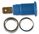 STAUBLI 23.3060-23 Banana Test Connector, 4mm, Jack, Panel Mount, 32 A, 1 kV, Gold Plated Contacts, Blue