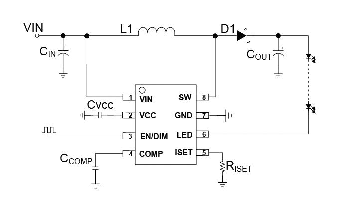 Monolithic Power Systems (MPS) MP3370GN-Z LED Driver 1 Output Boost 3.5 V to 36 Input 400 kHz 38 HSOIC-8