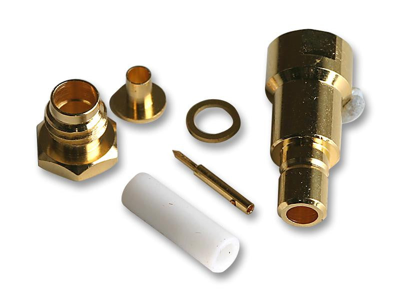 MULTICOMP 24-02L-1-TGG RF / Coaxial Connector, SMB Coaxial, Straight Jack, Solder, 50 ohm, RG174, Beryllium Copper