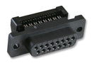 AMP - TE CONNECTIVITY 1658614-3 Standard D Sub Connector, 15 Contacts, Receptacle, DA, Amplimite HDF-20 Series, Plastic Body