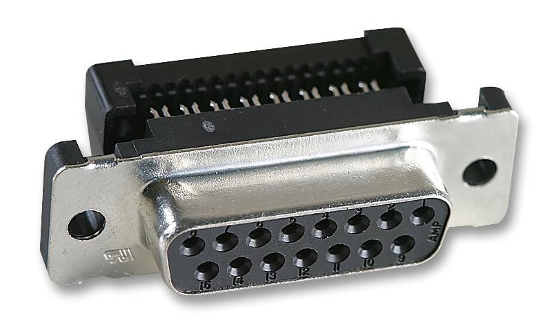 AMP - TE CONNECTIVITY 1658612-2 D Sub Connector, 25 Contacts, Receptacle, DB, Amplimite HDF-20 Series, Metal Body, IDC / IDT