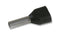 WEIDMULLER 9037470000 Wire Ferrule Terminal, Twin Entry, Twin Entry, 16 AWG, 1.5 mm&sup2;, Black, PP (Polypropylene)