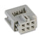 HARTING 09 18 506 7803 Wire-To-Board Connector, Without Strain Relief, 2.54 mm, 6 Contacts, Receptacle, SEK 18 Series