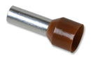 MULTICOMP E10-12-BROWN Wire Ferrule, E Series, 8 AWG, 12 mm, 22 mm, Brown, 10 mm&sup2;