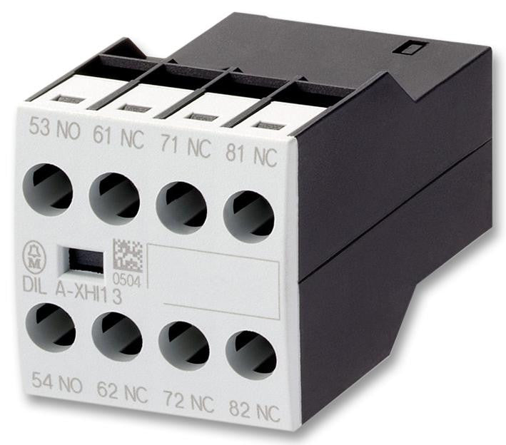 EATON MOELLER DILA-XHI40 Switch Contact Block, DILMP Contactors, 6 A, 415 V, 220 V, Screw, 4 Pole