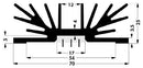 FISCHER ELEKTRONIK SK 64/37,5 SA1XM3 Heat Sink, TO-220, TO-220, 4.1 &deg;C/W, 25 mm, 37.5 mm, 37.5 mm