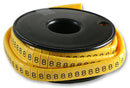 PRO POWER FM1(8) Wire Marker, Oval, Slide On Pre Printed, 8, Black, Yellow, 5mm, 6 mm