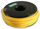 PRO POWER FM1(-) Wire Marker, Oval, Slide On Pre Printed, - (Minus), Black, Yellow, 5mm, 6 mm