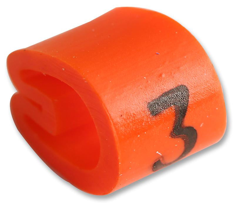 RAYCHEM - TE CONNECTIVITY 6171303 3.4 - 5.7mm Cable Markers Straight Cut Z13 Orange 3 - 100PK