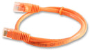 VIDEK 2965-8RG Ethernet Cable, Patch Lead, Cat5e, RJ45 Plug to RJ45 Plug, Orange, 8 m