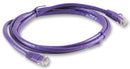 VIDEK 2965-0.5PR Ethernet Cable, Patch Lead, Cat5e, RJ45 Plug to RJ45 Plug, Purple, 500 mm