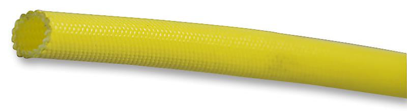 PRO POWER ACR-6-4-CL Sleeving, Insulating, Braided, 5 m, 16.4 ft, 6 mm, Fibreglass / Acrylic Resin, Yellow