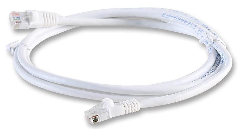 VIDEK 2965-15W Ethernet Cable, Patch Lead, Cat5e, RJ45 Plug to RJ45 Plug, White, 15 m