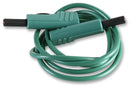 HIRSCHMANN TEST AND MEASUREMENT 973646104 Test Lead, 4mm Banana Plug to 4mm Banana Plug, Green, 60 V, 16 A, 1 m