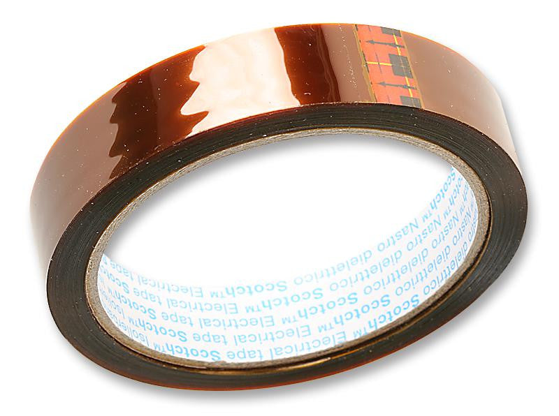 3M 92 19MM Tape, Amber, Self Amalgamating / Bonding, PI (Polyimide) Film, 19.05 mm, 0.75 ", 33 m, 108.27 ft