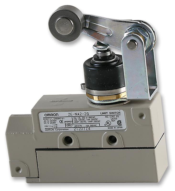 OMRON INDUSTRIAL AUTOMATION ZE-NA22G Limit Switch, Roller Lever, SPDT, 15 A, 480 V, 6.28 N, ZE Series