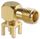 RADIALL R125680000 RF / Coaxial Connector, SMA Coaxial, Right Angle Jack, Solder, 50 ohm, Beryllium Copper