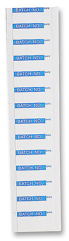 PRO POWER 7827283 Batch No. Labels 16 x 38mm Nylon Cloth 350 Pack Blue