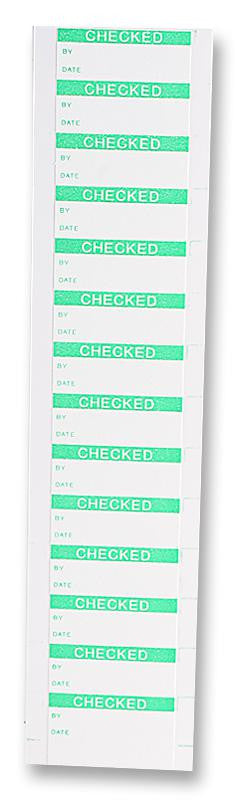 PRO POWER 7827289 Checked Labels 16 x 38mm Nylon Cloth 350 Pack Green