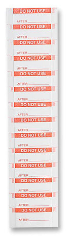 PRO POWER 7827294 Do Not Use After Labels 16 x 38mm Nylon Cloth 350 Pack Red