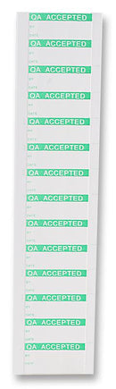 PRO POWER 7827309 QA Accepted Labels 16 x 38mm Nylon Cloth 350 Pack Green