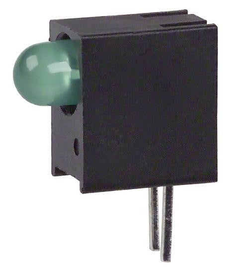 DIALIGHT 551-0607F Circuit Board Indicator, Green, 1 LEDs, Through Hole, T-1 (3mm), 10 mA, 19 mcd