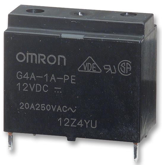 OMRON ELECTRONIC COMPONENTS G4A-1A-PE 12DC General Purpose Relay, G4A Series, Power, Non Latching, SPST-NO, 12 VDC, 23 A