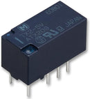 PANASONIC ELECTRIC WORKS TX2-4.5V Signal Relay, DPDT, 4.5 VDC, 2 A, TX Series, Through Hole, Non Latching