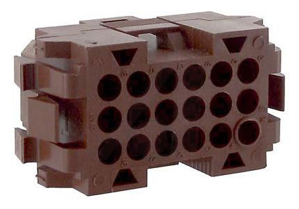 AMP - TE CONNECTIVITY 207442-1. Rectangular Power Connector, Metrimate Series, Crimp, Plug, 18 Contacts, 5 mm, Socket