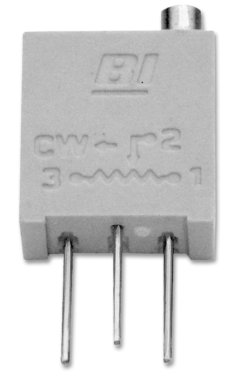 BI TECHNOLOGIES / TT ELECTRONICS 67WR5KLF Trimmer Potentiometer, 5 kohm, 500 mW, &plusmn; 10%, 67 Series, 20 Turns, Through Hole