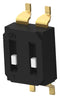 Alcoswitch - TE Connectivity EDS02SGRNTR04Q DIP / SIP Switch Recessed Type 2 Circuits Spst SMD EDS Series Unsealed 24 V