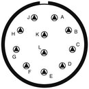 Amphenol LTD D38999/20FG11PB-LC D38999/20FG11PB-LC Circular Connector MIL-DTL-38999 Series III Wall Mount Receptacle 11 Contacts