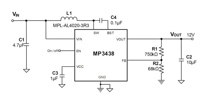 Monolithic Power Systems (MPS) MP3438GTL-P DC-DC Switching Synchronous Step-Up Regulator Adjustable 800mV-16Vin 0.8V-16V/2 A out SOT-583-8 New