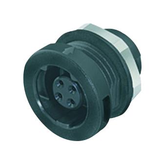 Binder 09-4708-00-03 Circular Connector 420 Series Panel Mount Receptacle 3 Contacts Solder Socket Push-Pull